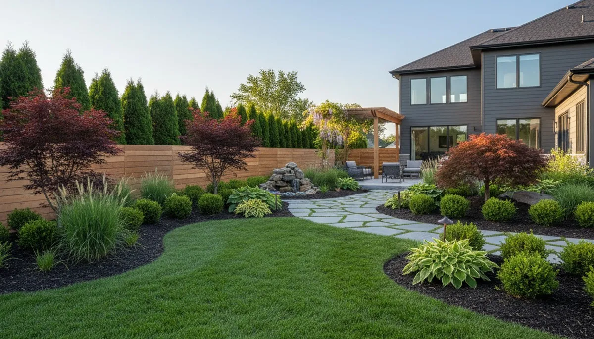 Landscaping service team in Grand Rapids, MI providing professional lawn care and landscape maintenance