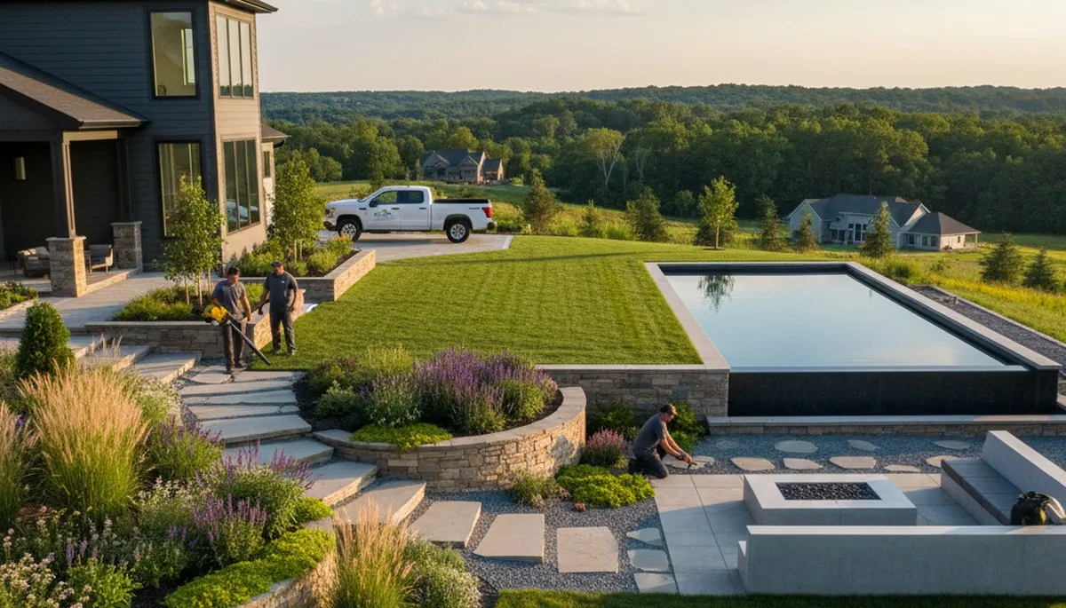 Landscaping team in Grand Rapids, MI providing professional lawn and landscape services